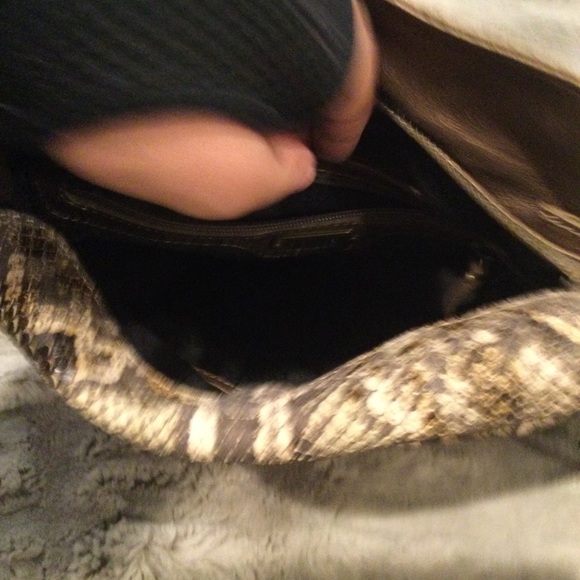 Botkier Gold Snakeskin Crossbody Purse - Picture 5 of 6